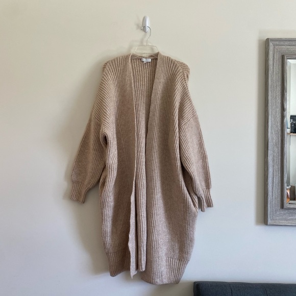 Topshop Oversized Oatmeal Cardigan W 